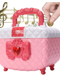 Barbie Doll Makeup Bag and Piggy Bank With lights Music For Kids
