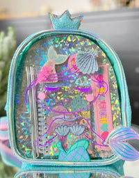 Vest Adorable Holographic Backpack With Stationery For Toddlers
