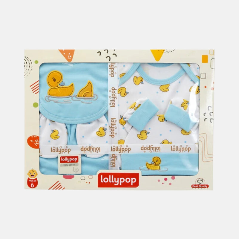 Duck Newborn Baby Gift Set - 6 Pcs - Blue