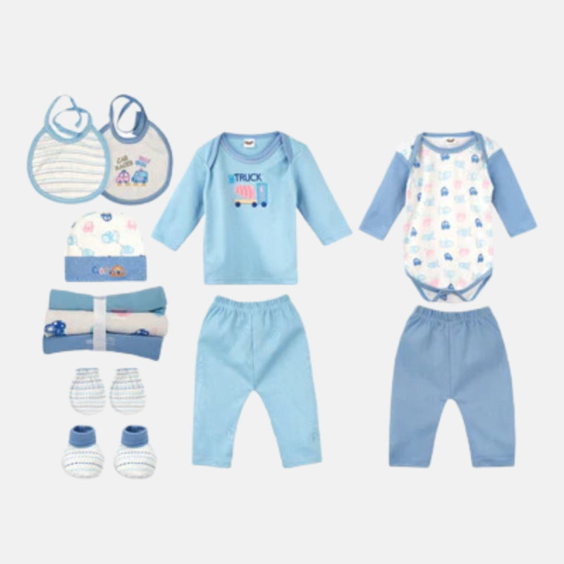 Truck Little Star Baby Gift Set - 10 Pcs - Blue