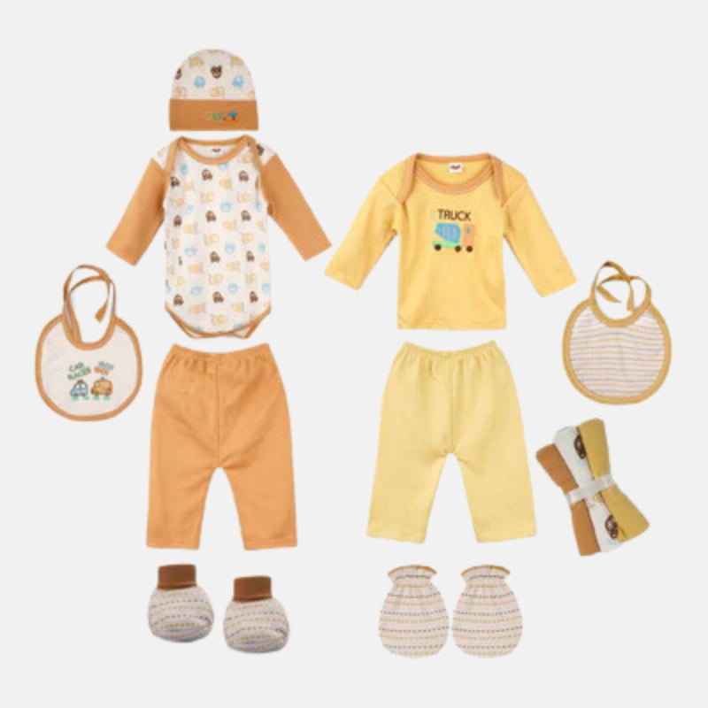 Truck Little Star Baby Gift Set - 10 Pcs - Brown