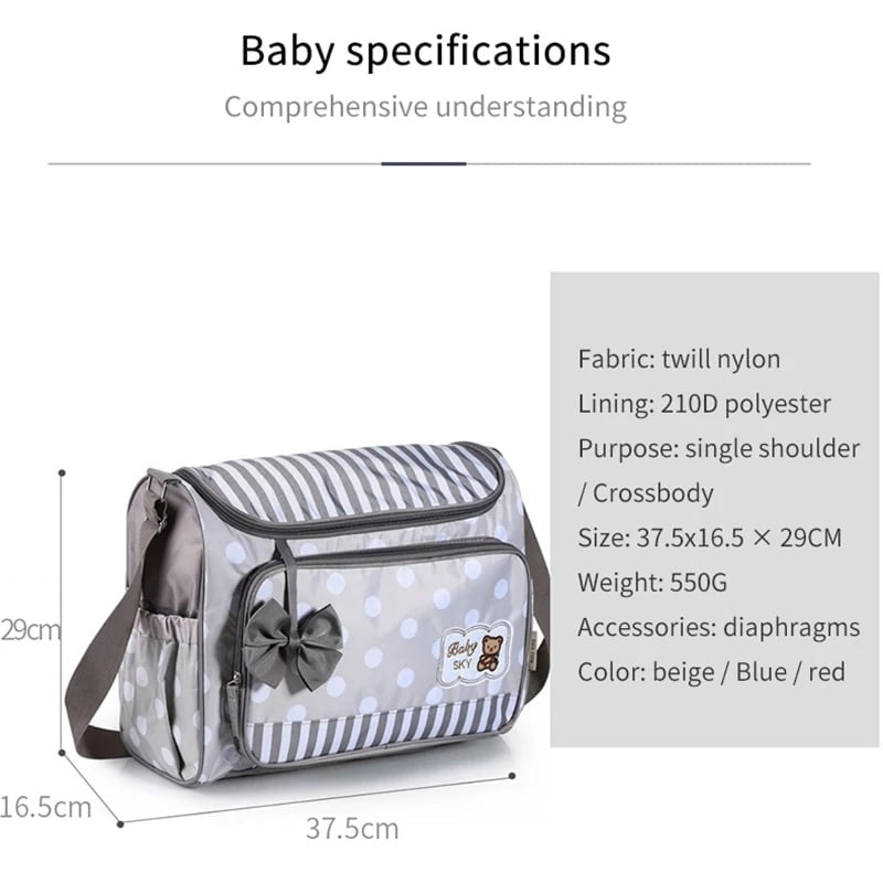 Adorable Baby Diaper Bag - 4 Pcs