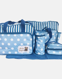 Baby Kingdom Baby Diaper Bag - 5 Pcs - Blue
