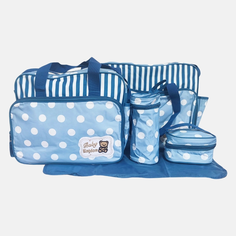 Baby Kingdom Baby Diaper Bag - 5 Pcs - Blue