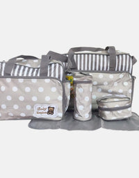 Baby Kingdom Baby Diaper Bag - 5 Pcs - Gray
