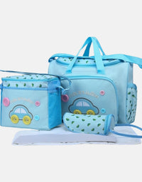 Car Baby Diaper Bag - 4 Pcs - Blue
