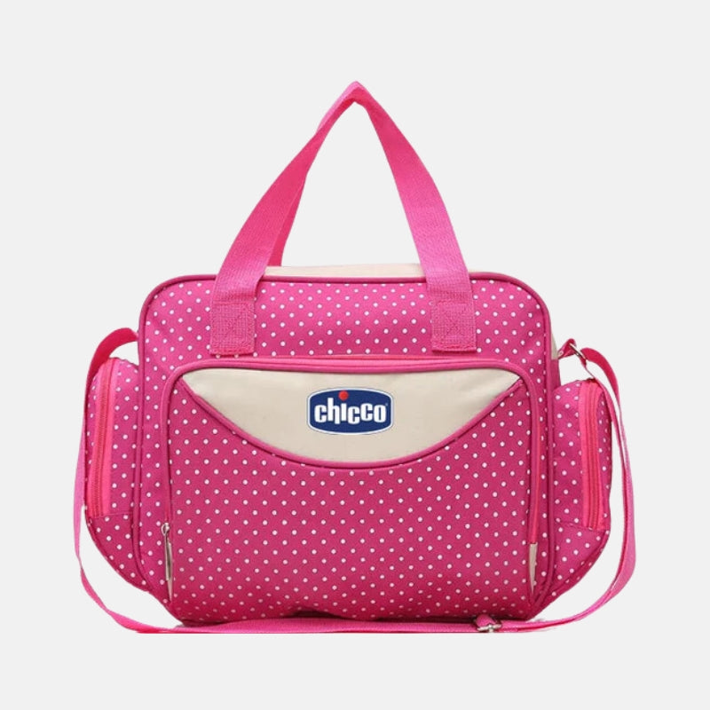 Chicco Polka Dots Baby Diaper Bag - Pink