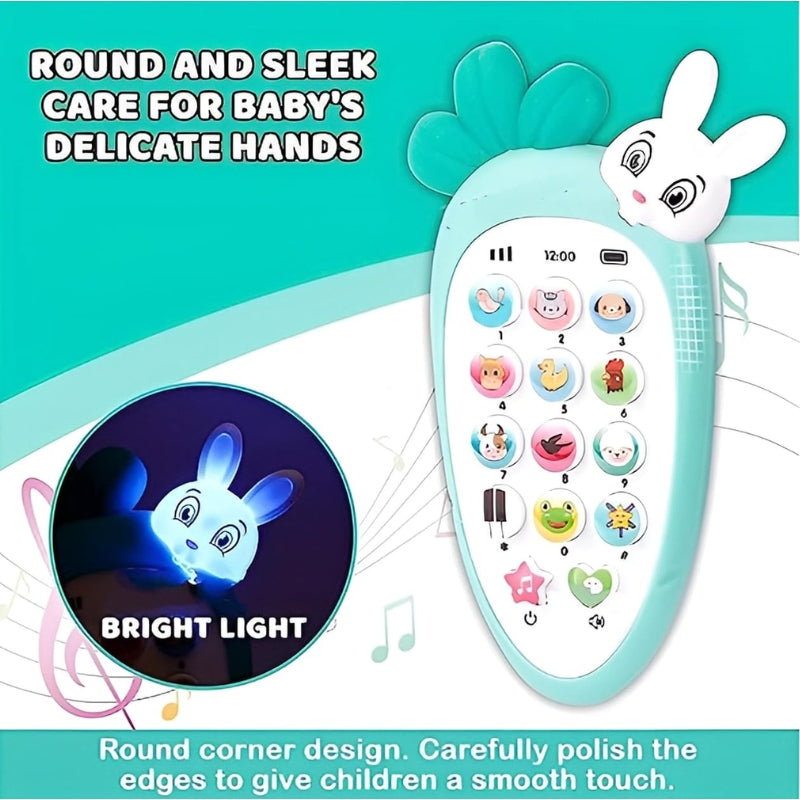 Soft Rabbit Baby Phone Toy With Light And Music