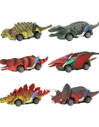 Motorcade Dinosaur Car Toy Set For Kids - Pack Of 6
