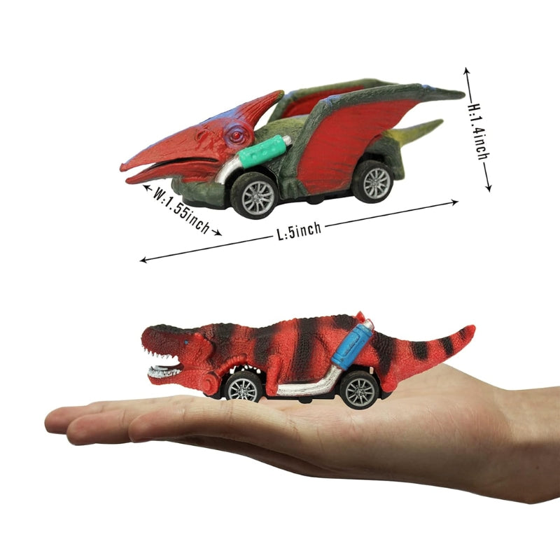 Motorcade Dinosaur Car Toy Set For Kids - Pack Of 6