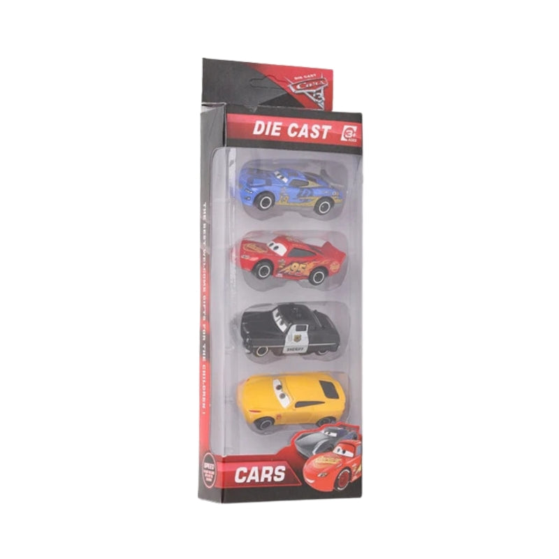 Diecast Metallic Car For Kids - Pack Of 4