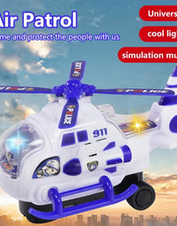 Police Super Helicopter Toy With Light And Music For Kids
