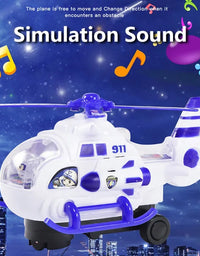 Police Super Helicopter Toy With Light And Music For Kids
