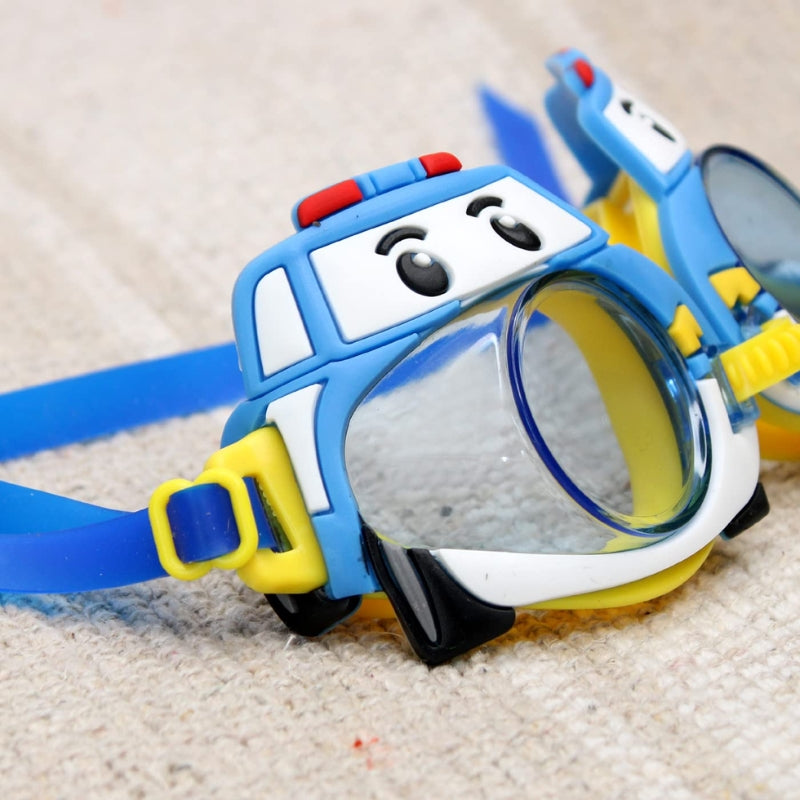 Police Car Designed Adjustable Swim Goggles For Kids