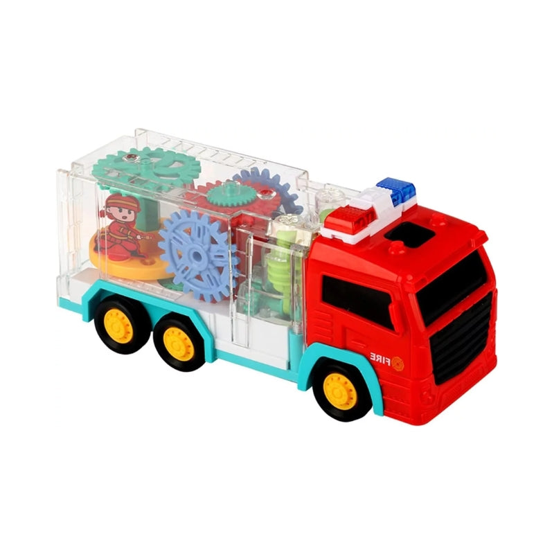 Fire Gear Truck With Light And Music Toy For Kids