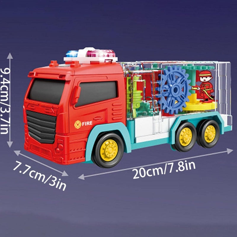 Fire Gear Truck With Light And Music Toy For Kids