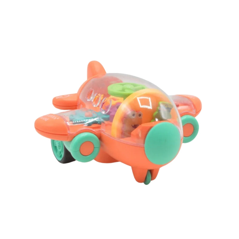 Glowing Gear Plane Toy With Light And Music For Kids