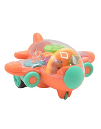 Glowing Gear Plane Toy With Light And Music For Kids
