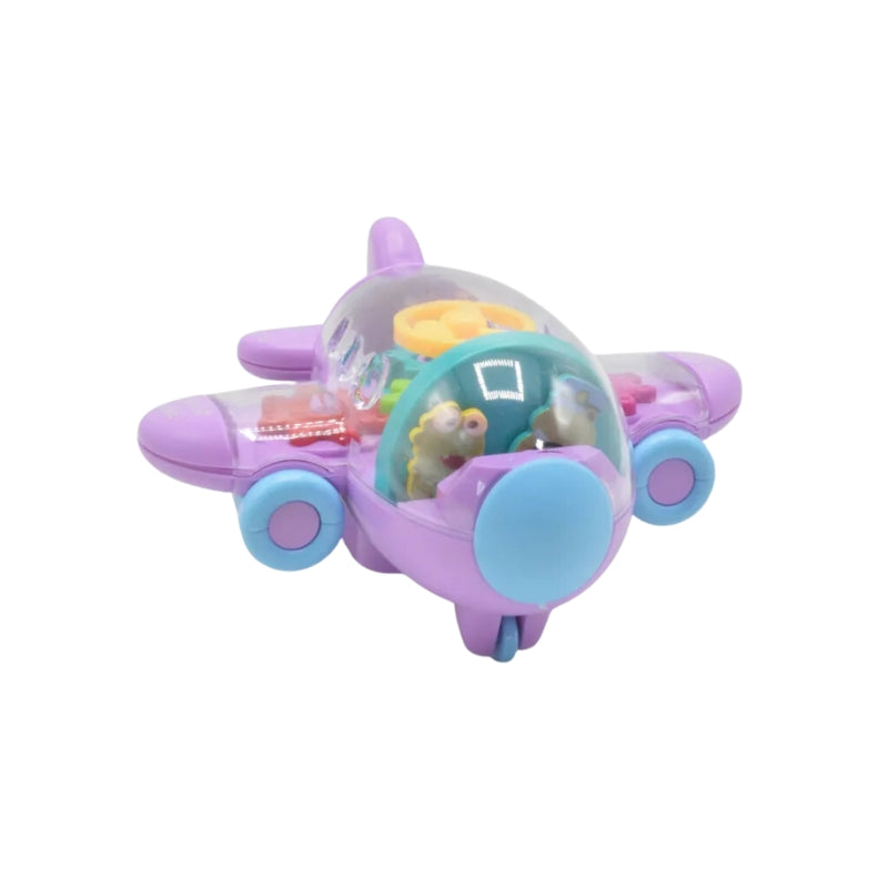 Glowing Gear Plane Toy With Light And Music For Kids