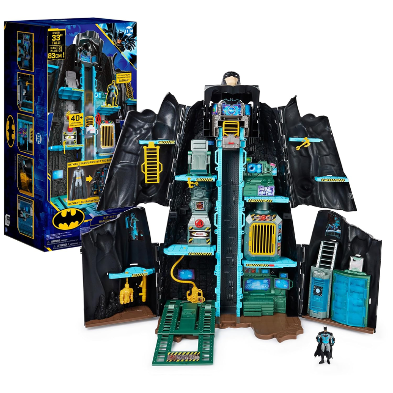 Giant Batman Transforming Playset with Exclusive 4 Batman Figure and Accessories