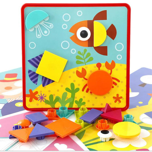 Colorful Geometry Fun 12 Pictures & 22 Interactive Buttons for Creative Play