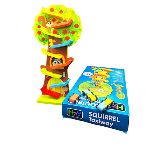 Squirrel Taxiway Wooden Race Track  Fast Paced Fun for Curious Minds