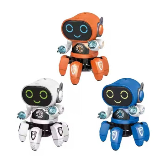 Children electronic intelligent robot toy dancing walking singing robot with light music