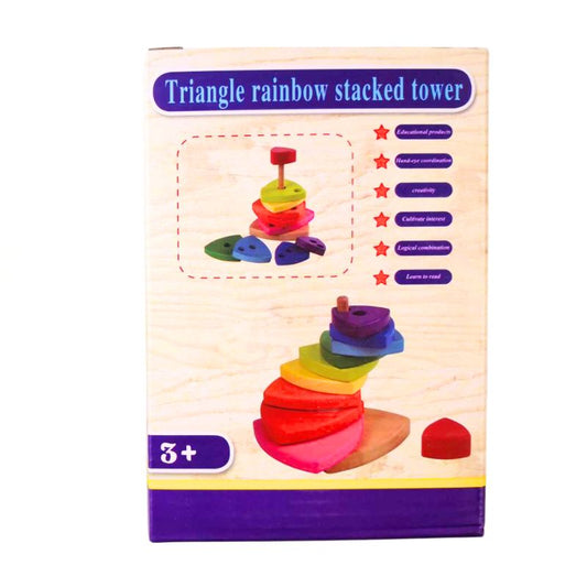 Triangle Rainbow Stacking Tower – Colorful Fun