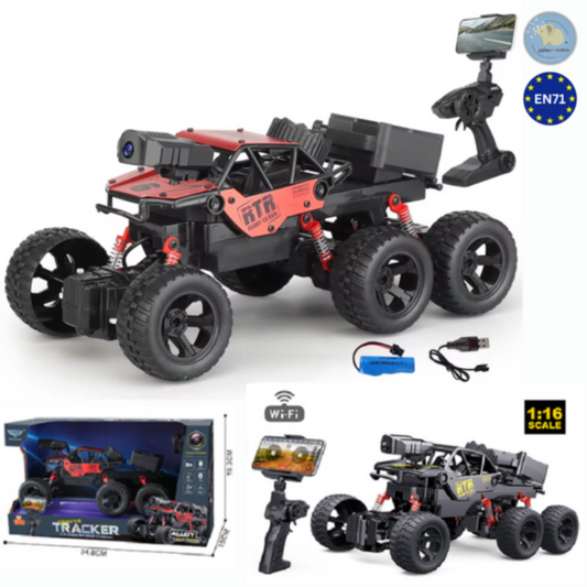 Remote-Controlled Alloy Climbing Camera Car Toy For Kids