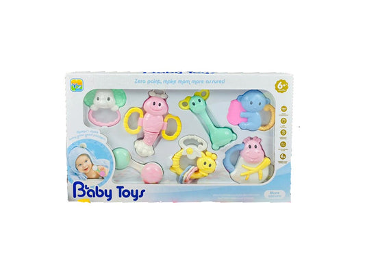 Baby Rattle Fun Pack – 7-Piece Colorful Teething & Shaking Toy Set (Deal)