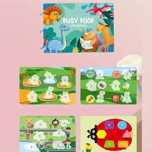 Busy Activity Book for Toddlers – Interactive Learning Toy for Preschool Kids (Early Education & Fine Motor Skills)