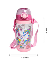 Unicorn Themed School Backpack With Water Sipper For Kids
