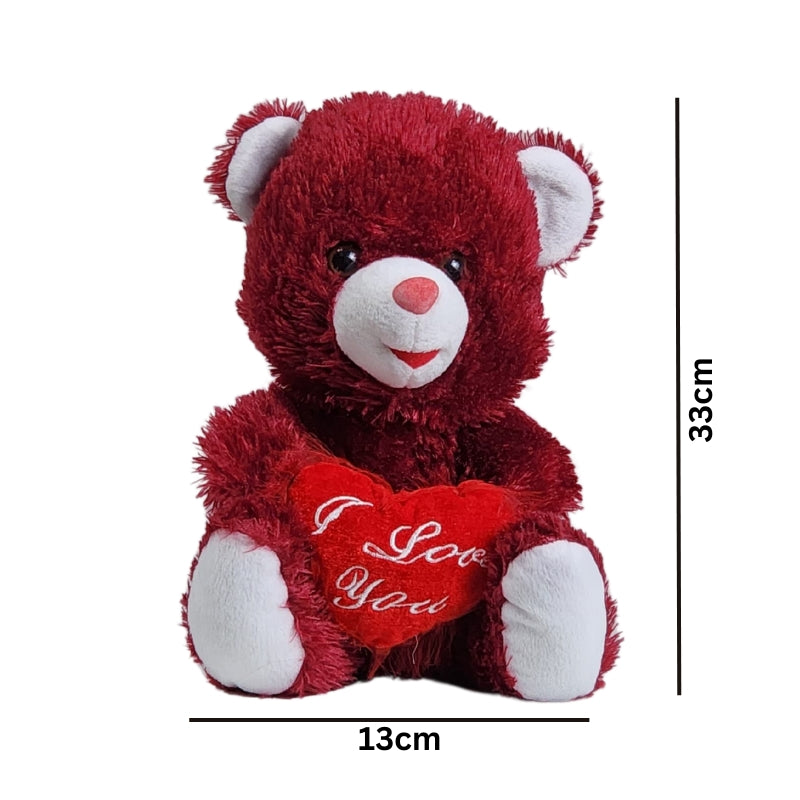 Red Cute Lovely Teddy Bear Stuff Toy 33x13 Premium Pre-loved