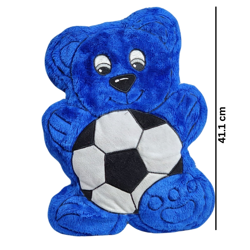 Cute Blue Foot Ball Lovely Teddy Bear Stuff Toy 41Cm Premium Pre-loved