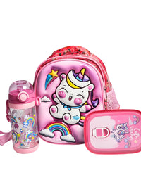 Unicorn Themed School Lunch Deal For Kids (Lunch Bag/Box & Bottle)
