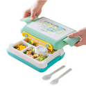 Cute Dino & Unicorn Plastic Lunch Box for Kids