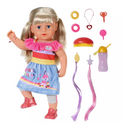 Baby Born Sister Doll 6 Lifelike Function, Blonde Hair-Easy for Small Hands