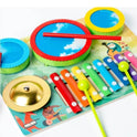 MontyMaestro: 2-in-1 Wooden Drum & Xylophone Musical Toy for Babies & Toddlers