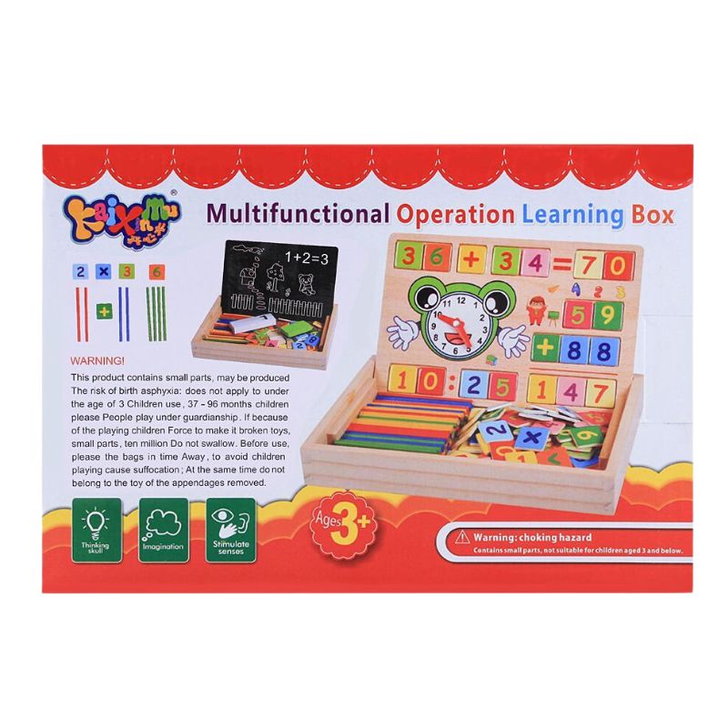 Multifunctional Educational Learning Box Math, Time & Creativity Toy for Kids