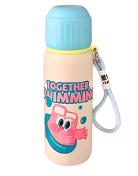 Cartoon Printed Water Bottle With Portable Thermos Cup (550ml)
