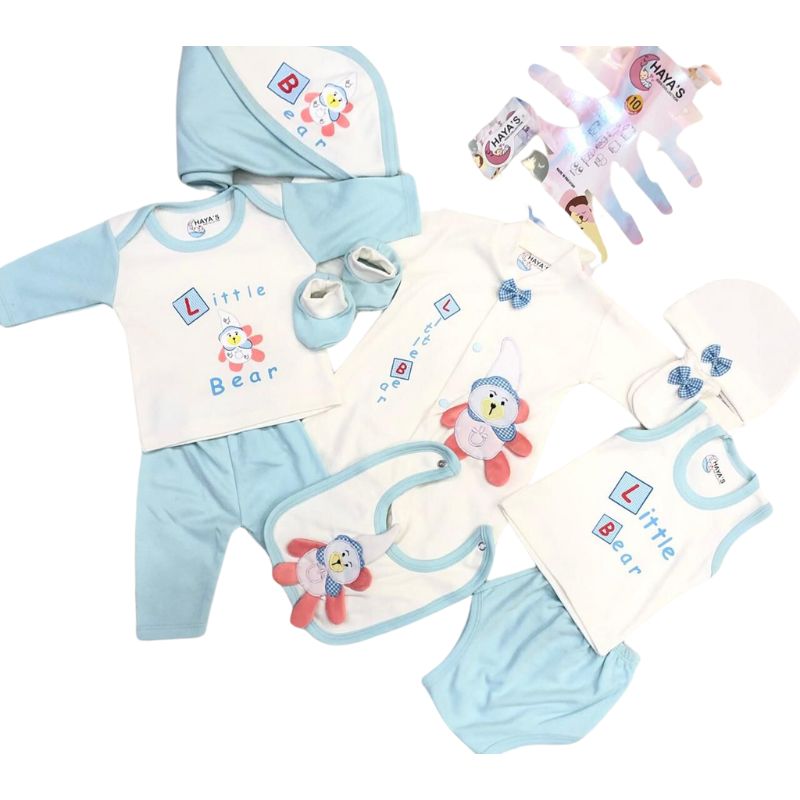 Adorable Little Bear Newborn Gift Set 10-Piece Essentials for Baby Comfort