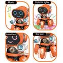 Children electronic intelligent robot toy dancing walking singing robot with light music