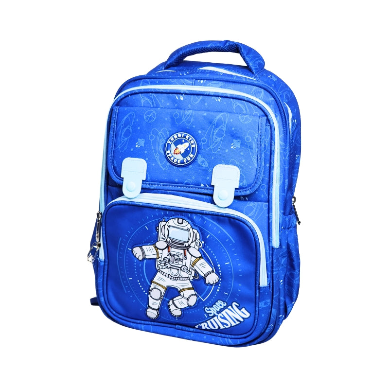 Astronaut Design Backpack For kids - 18 Inches (1198) (Blue)