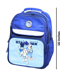 Astronaut Design Backpack For Kids 16 Inches (948) (Blue)
