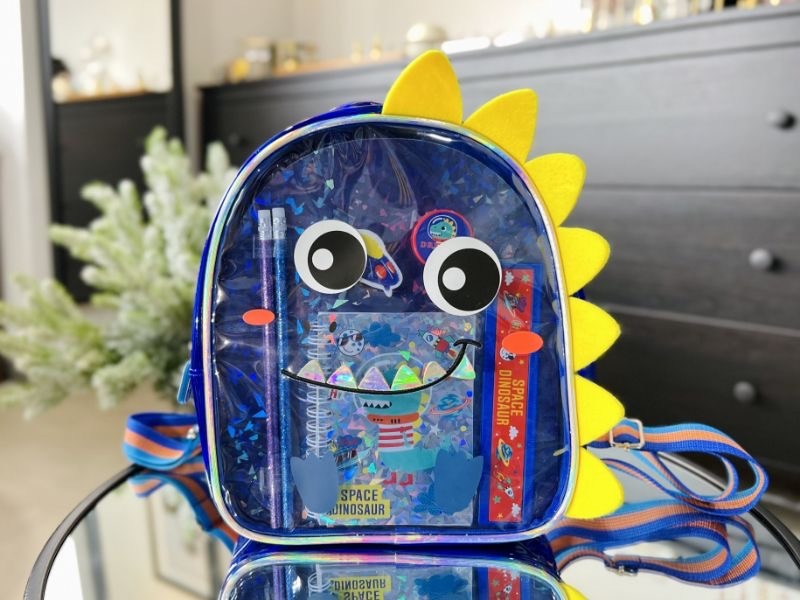 Vest Adorable Holographic Backpack With Stationery For Toddlers