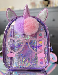 Vest Adorable Holographic Backpack With Stationery For Toddlers
