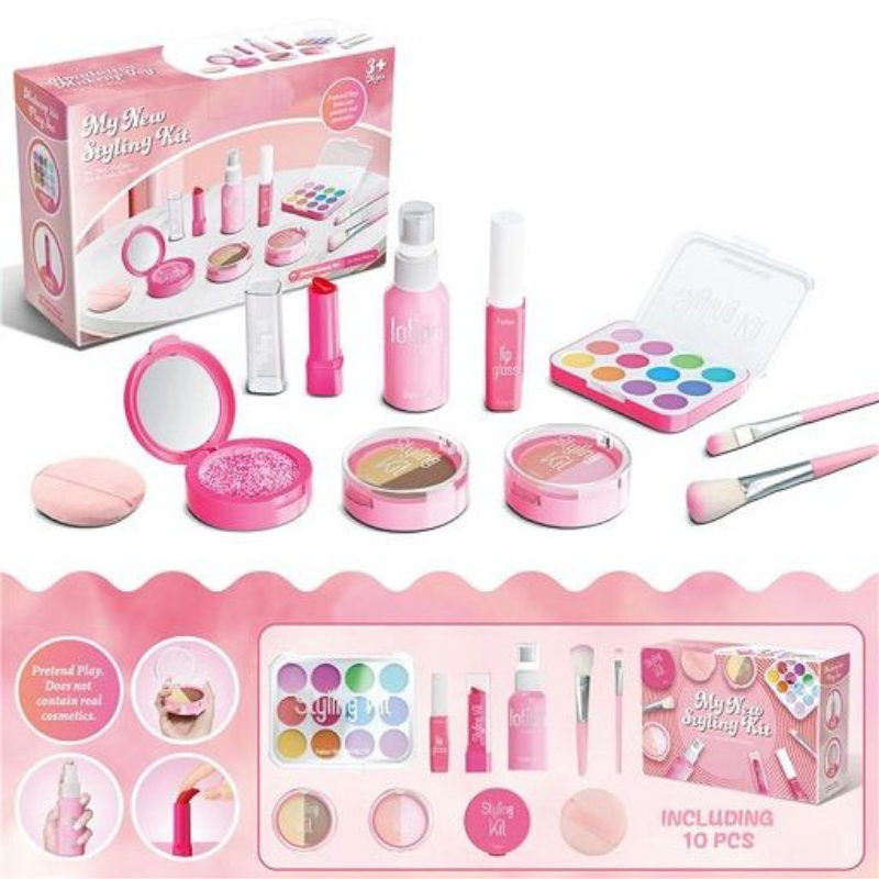 Styling Makeup Playset Including 10-Piece Toy For Kids