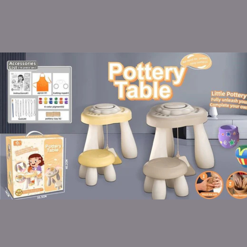 Pottery Table Set Sculpting & Painiting For Kids