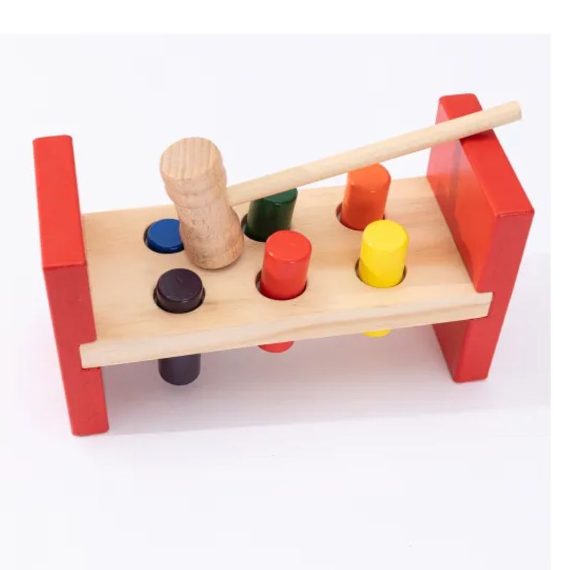 Wooden Hammering Toy - Develop Fine Motor Skills & Educational Fun for Toddlers