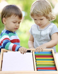 Wooden Mathematics Toy With Colourful Sticks & Drawing Board For Kids
